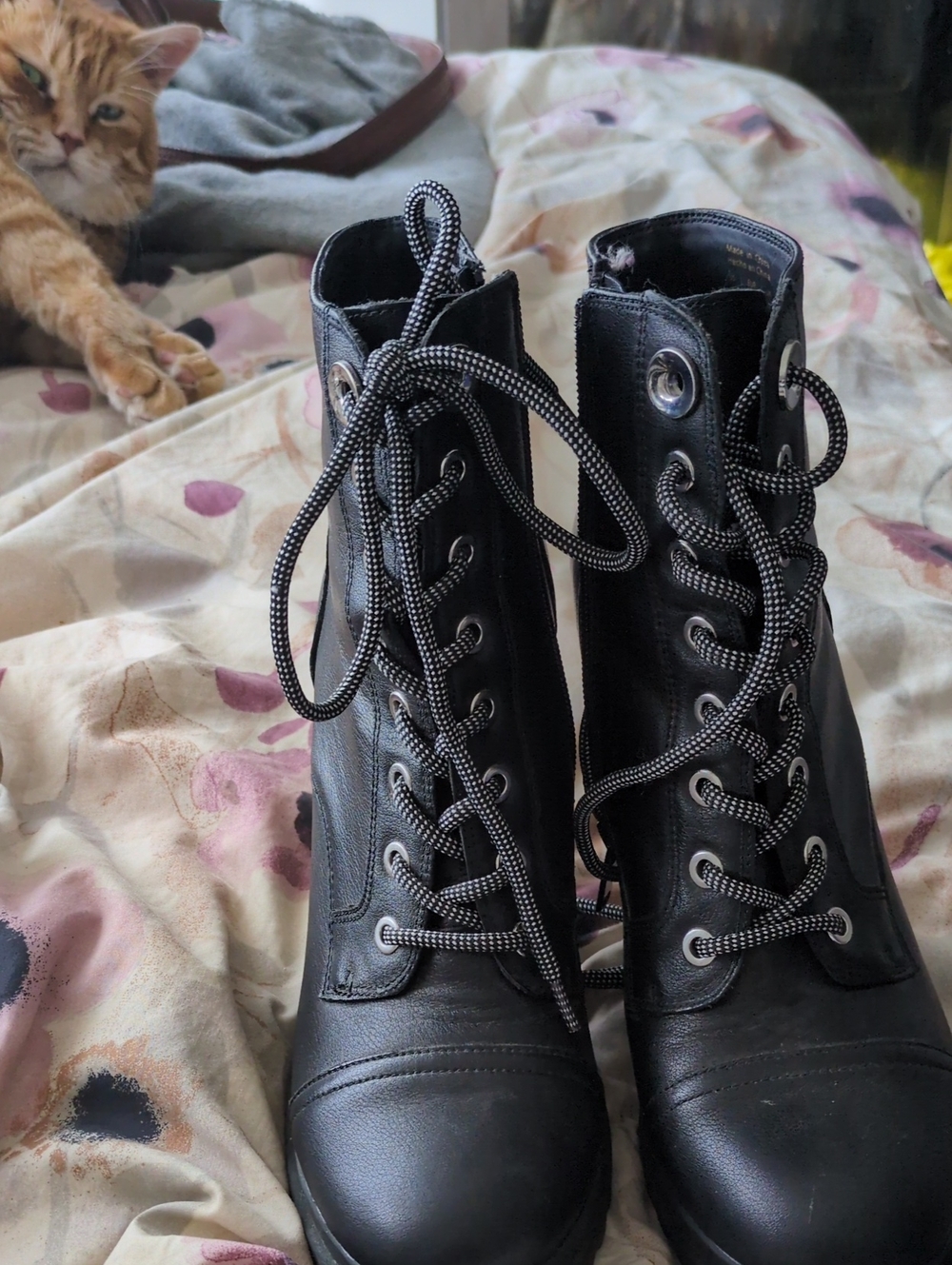 Black Lace-Up Women’s Ankle Boots